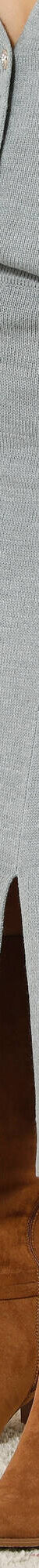 Jupe midi évasée en tricot (gris chiné) Jupe midi évasée en tricot (gris chiné)